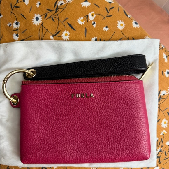 Furla Fuchsia Leather Wristlet - Picture 2 of 11